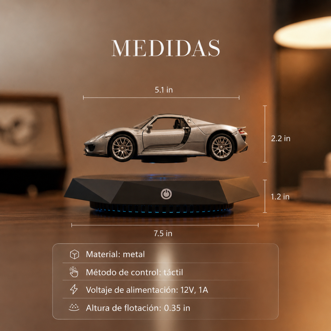 918 Gravity™ – Auto Flotante con Levitación Magnética y Luz LED